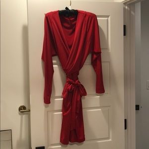 BCBG red wrap dress